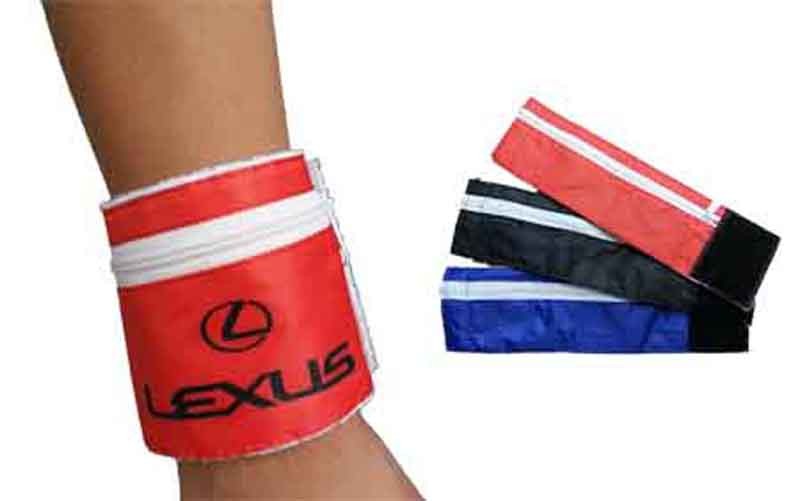 WRS202   Wrist Band Runner with Zipper Pocket