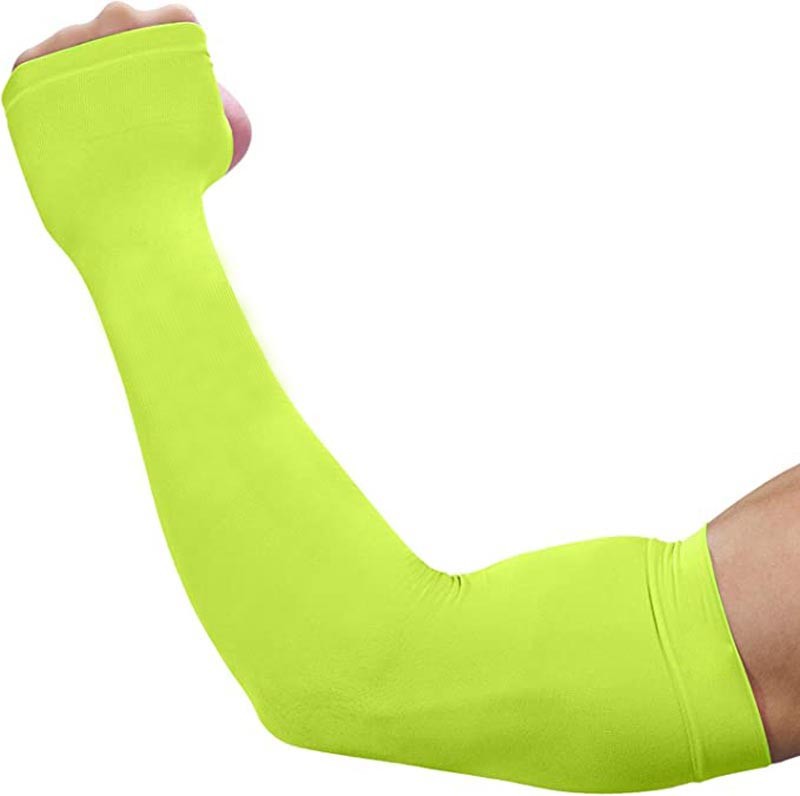 3CSAS-6010 - Ultra Cool Neon Green Protective Arm Sleeve with Thumb Hole