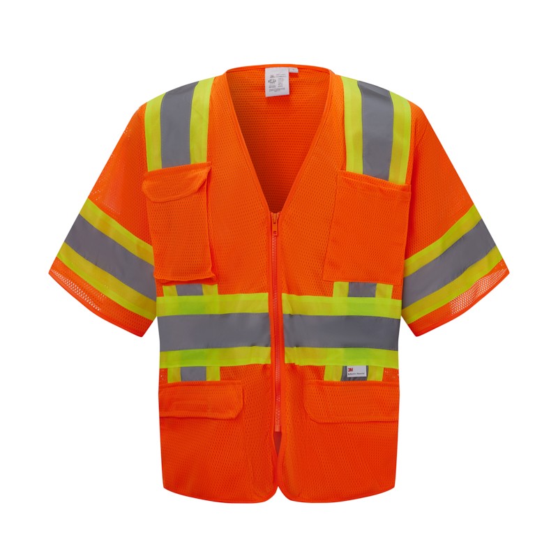 SV5400   3M Reflective Brand, 7 Pockets Neon Orange