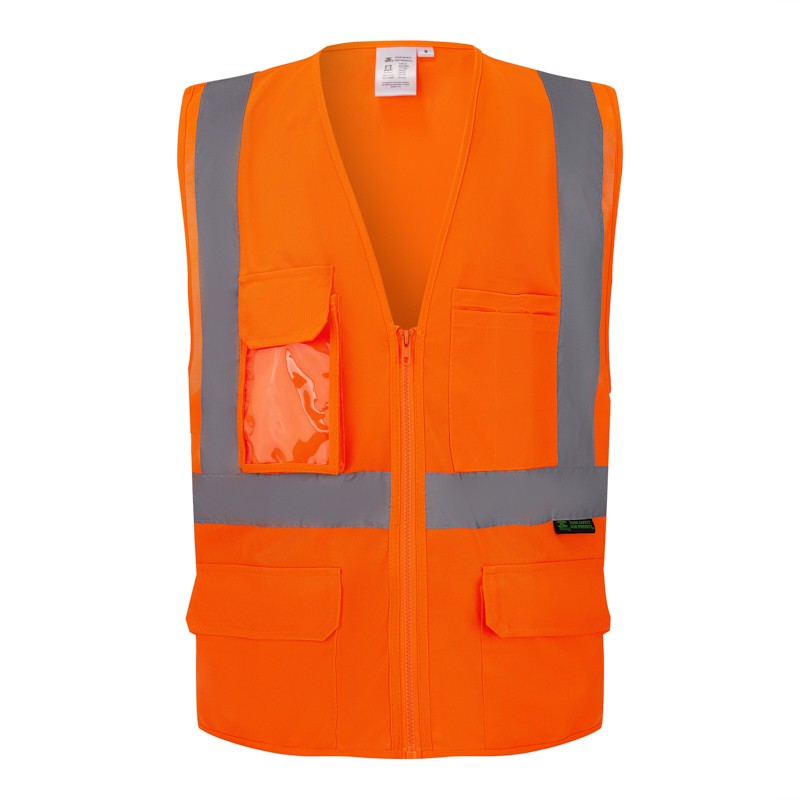 SV4200   ANSI/ISEA Safety Vest Class 2 Compliant Neon Orange