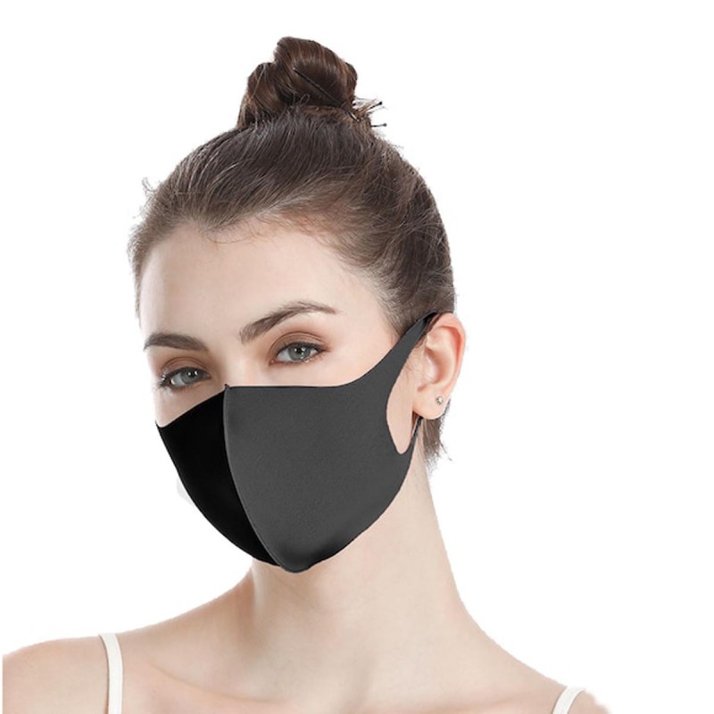 3CFM-PP300 Black Laser Cut Single Layer Breathable Reusable Face Mask
