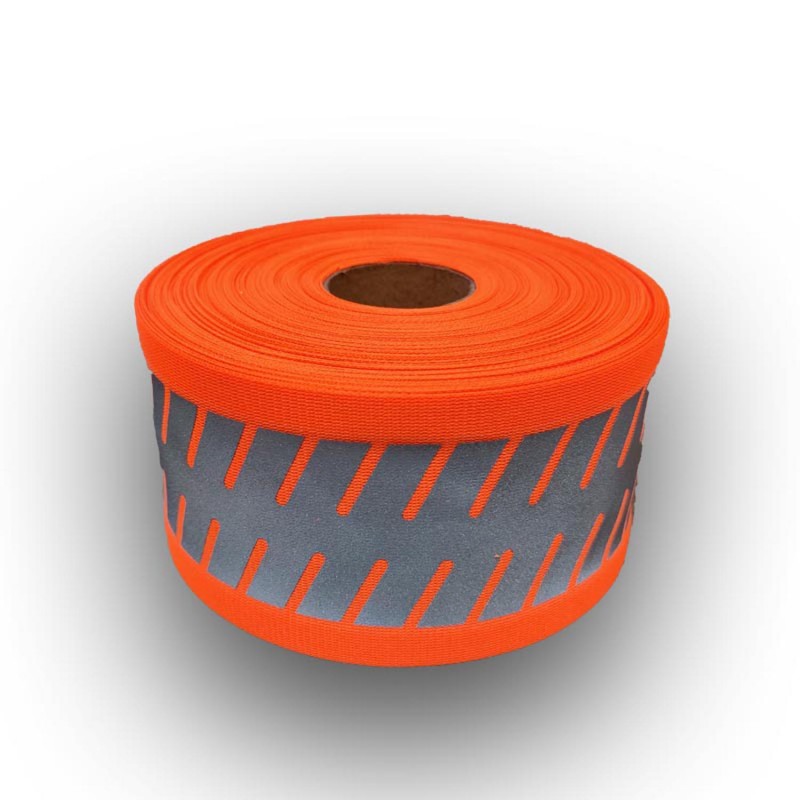 3CSEW-ST-302002 Segmented Reflective Tape On Safety Orange Fabrics