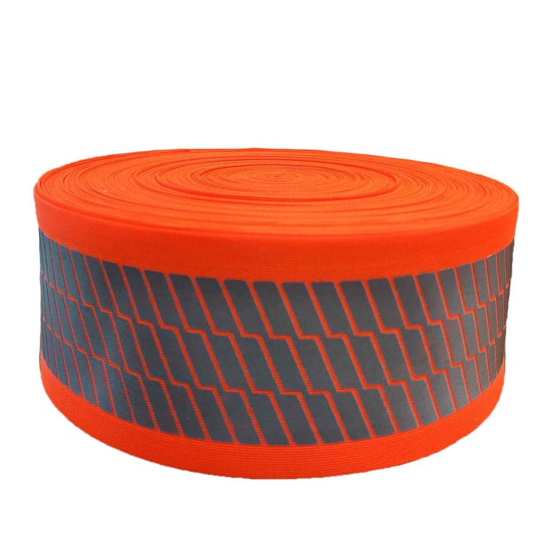 3CSEW-ST302004 Premium Neon Orange Segmented Safety Reflective Sew-On Tape