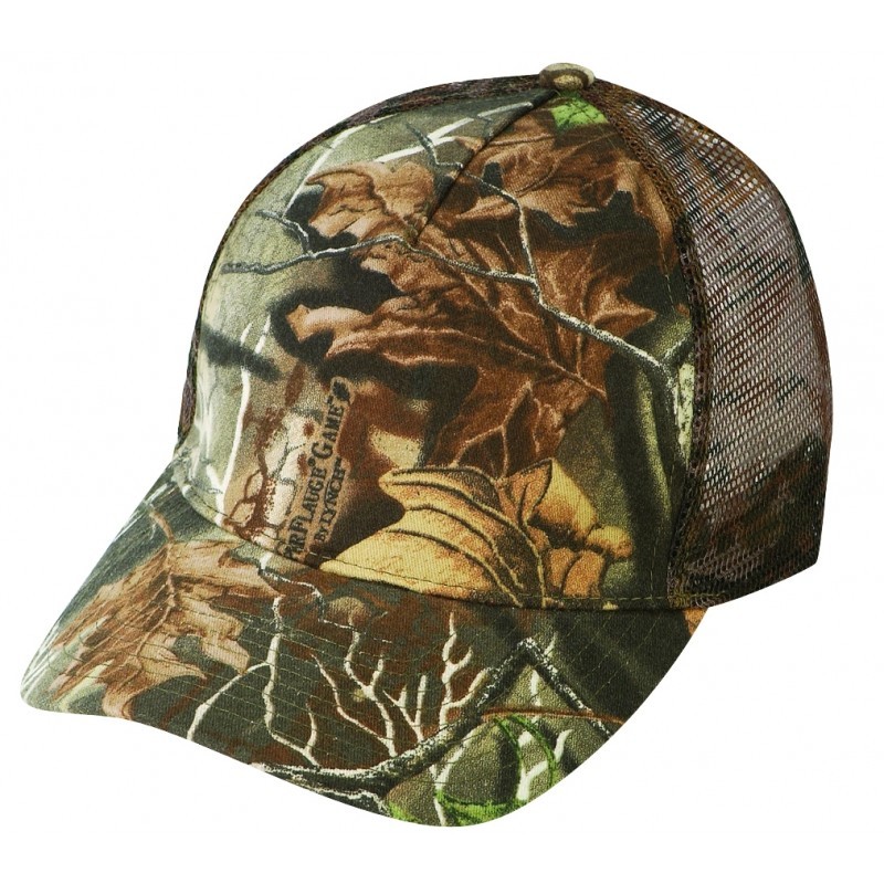 CM27201   Low Crown Constructed 5-Panel Mesh Camo Cap