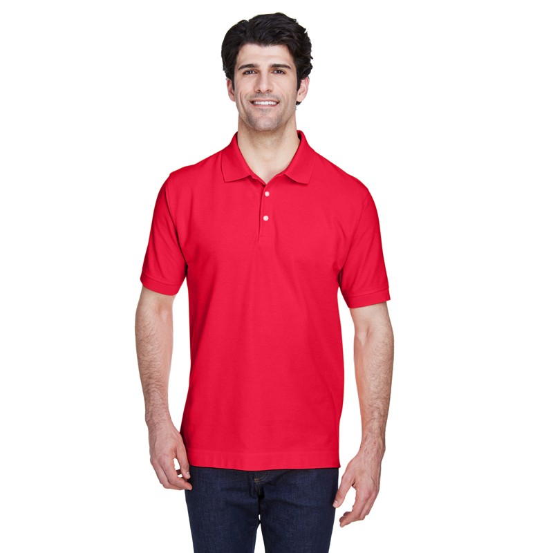D100   Devon & Jones Men's Pima Piqué Short-Sleeve Polo