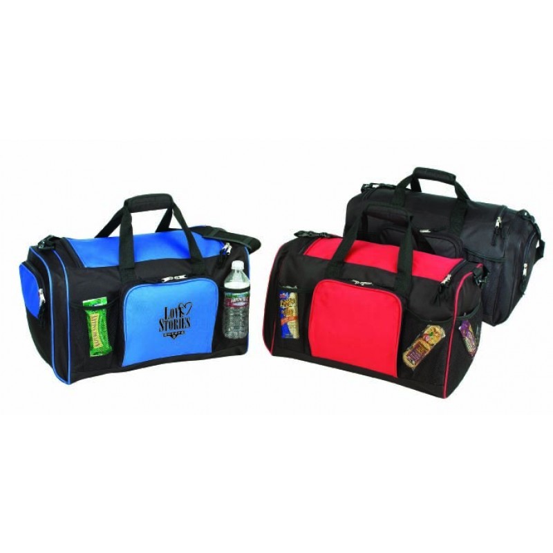 DB6047   Deluxe 2  Side Pocket  Duffel Bag 