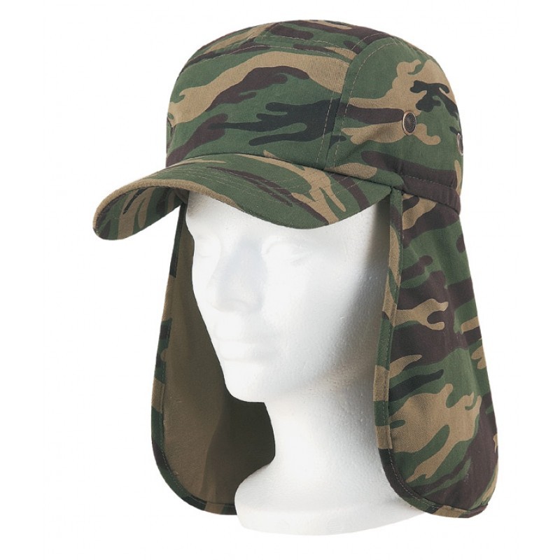 EFCM23404   Camo Neck Cover Flap Cap