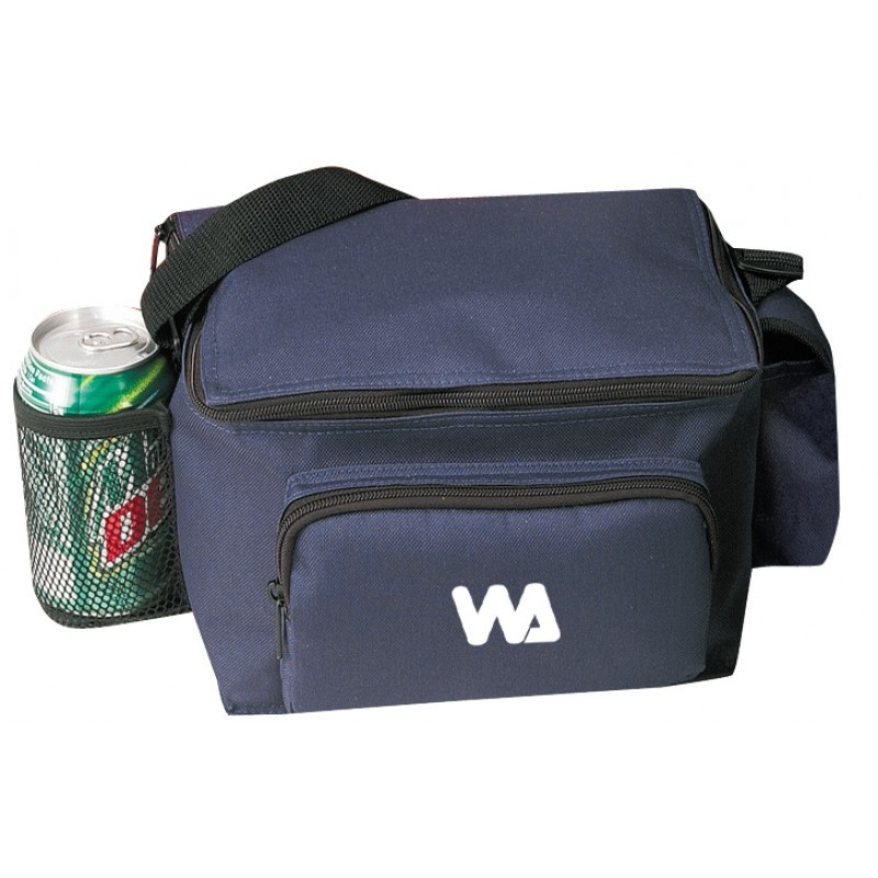 LB4024   6-PACK COOLER W/MESH BOTTLE & CELLPHONE POUCH