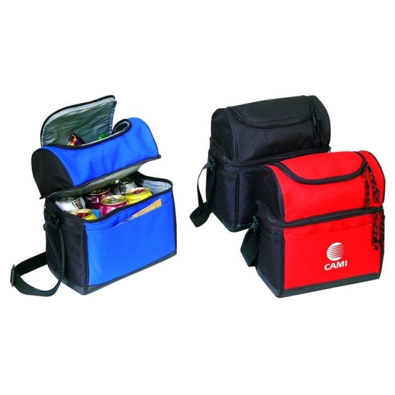 LB4034   Cooler Lunch Bag Combo with Leather like Bottom