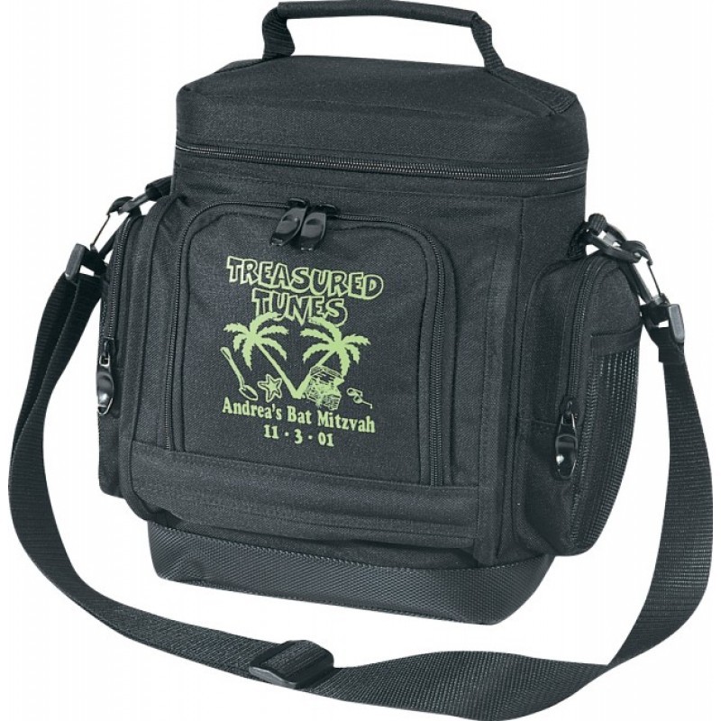 LB4043   Deluxe Leak Proof Water Proof Cooler with Leather like Bottom and Accessory Pocket