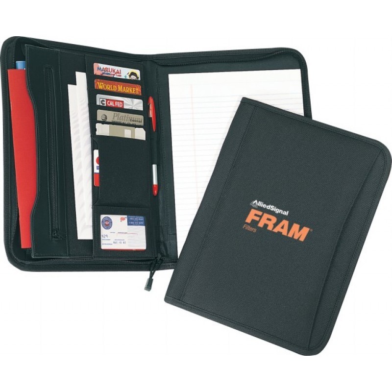PF1073   Classic Saleman Zippered Padfolio