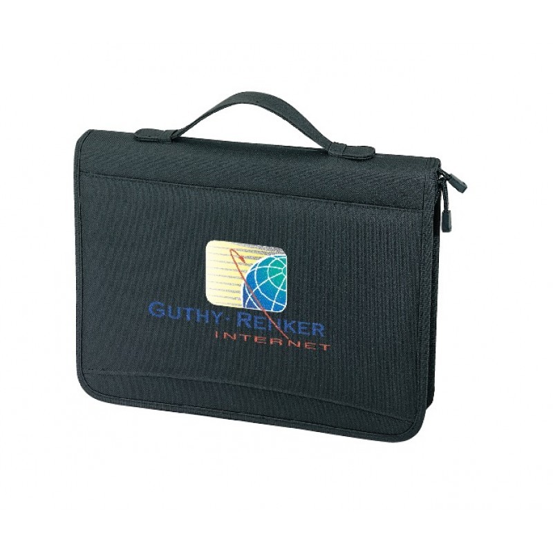 PF1075   Executive Writing Padfolio with Binder Zipper and Carrying handle, 1.5" Ring