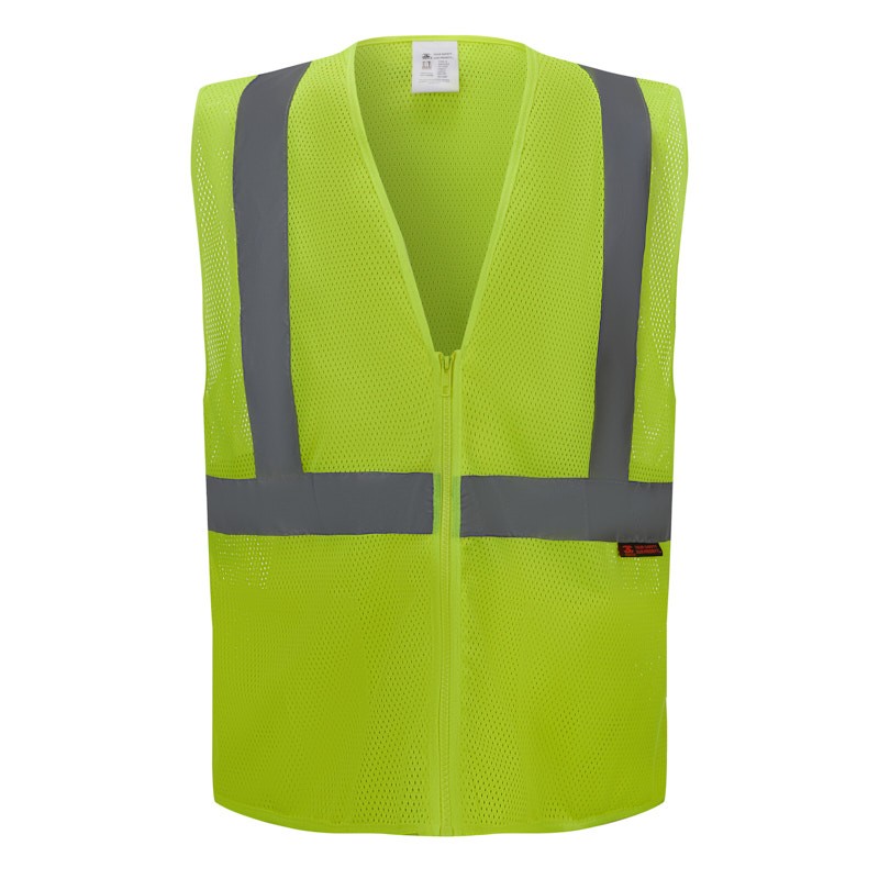 SV1300   ANSI/ISEA Compliant, Class 2 Safety Vest Neon Green/ Yellow 