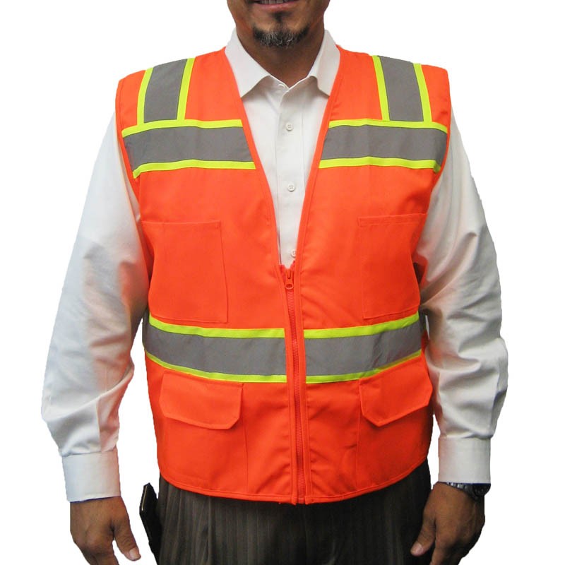 SV6500   ANSI Class 2 Surveyor Safety Vest With "X" Reflective Striping on Back