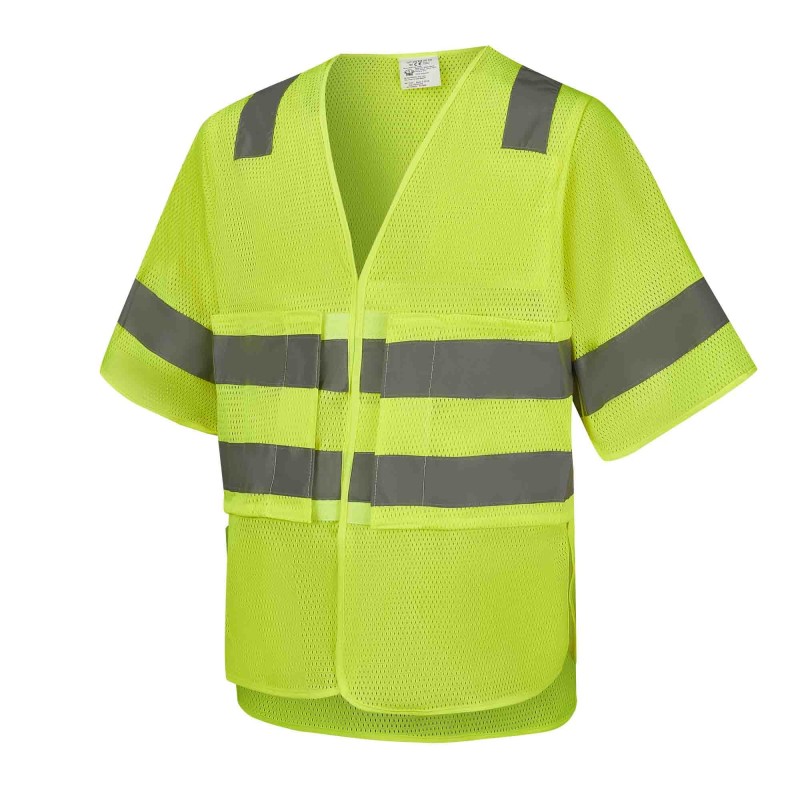SV7350   Class 3 Safety Vest With " X " Reflective Stripe on the Back of Vest