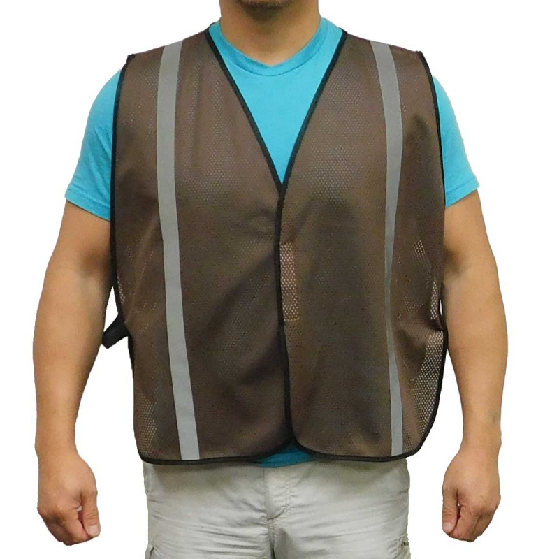 SV9112 Economy Poly Mesh Safety Vest, Non-ANSI Brown