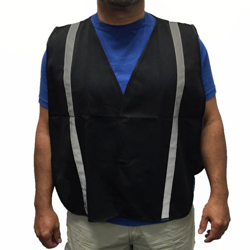 SV9150   Poly Mesh Safety Vest, Non-ANSI Black
