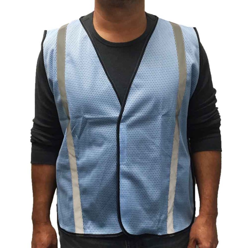 SV9160   Poly Mesh Safety Vest, Non-ANSI with 1" Wide Grey Reflective