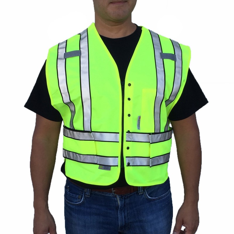 SVP5000   Public Safety Vest Features 3M Scotchlite Reflective Tape