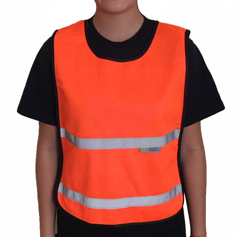 SVY1600   Youth Safety Vest, Non-ANSI Rated Neon Orange 