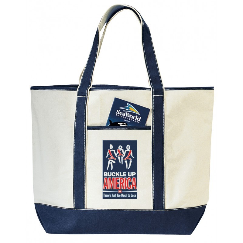 TB167   DELUXE CANVAS TOTE BAG W/ 22" HANDLE