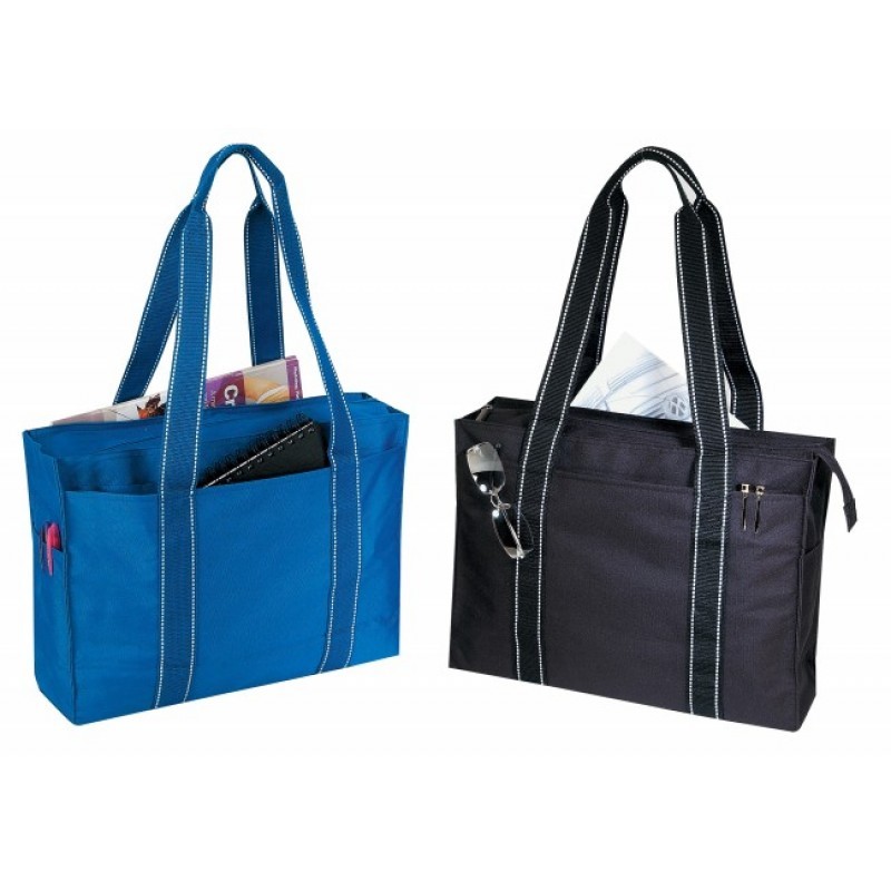 TB195   POLY ZIPPER TOTE BAG