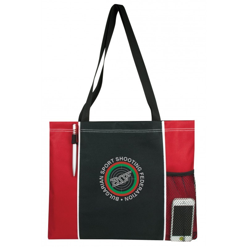 TB200   Deluxe 2-Tone Poly Tote Bag