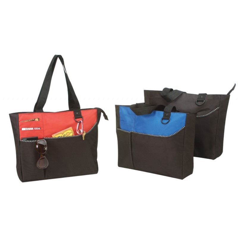 TB209   Poly tote bag with zipper
