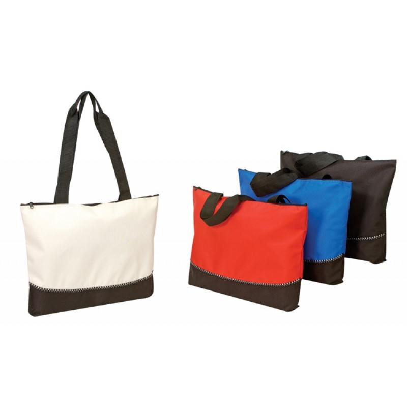 TB212   Poly tote bag with zipper