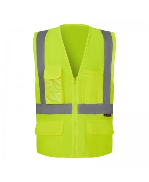 SV4100   ANSI/ISEA Safety Vest Class 2 Compliant Neon Green/ Yellow 