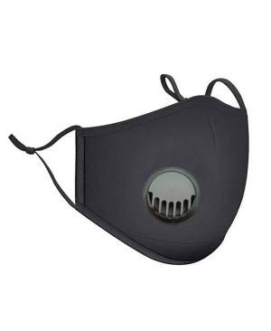 3CFM-PP750  Black 3-Ply Breathable Reusable Face Mask w/ Vent 