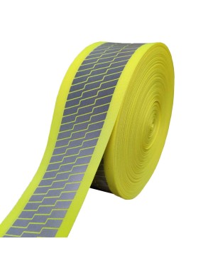 3CSEW-ST-302003 Premium Neon Green Segmented Reflective Safety Sew-On Tape