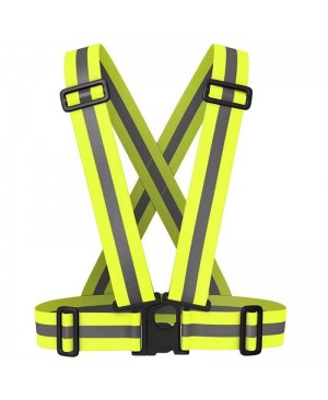 3CSVSP8100 Neon Green Adjustable Safety Suspenders / Harness 