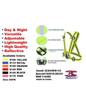 3CSVSP8110 Royal Blue Adjustable Safety Suspenders / Harness 