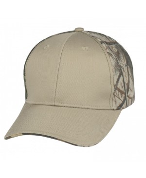 CM29206   Solid Front Camo Cap 