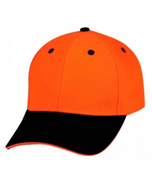 COC29107   2-Tone Sandwich Bill Flame Orange Cap 