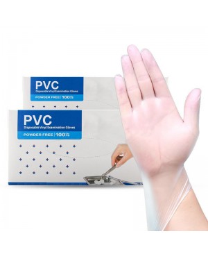 DPVCG9M - Disposable 9 mil Clear PVC Powder Free Vinyl Examination Gloves