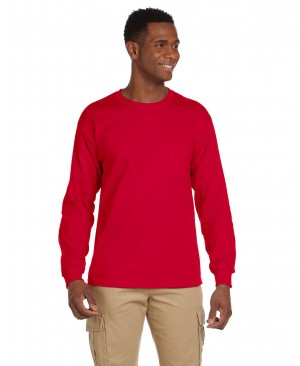 G241   Gildan Adult Ultra Cotton® 6 oz. Long-Sleeve Pocket T-Shirt
