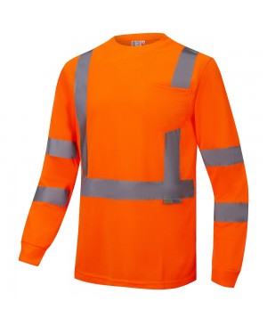 ST4000   Safety T-Shirt, Long Sleeve Orange 
