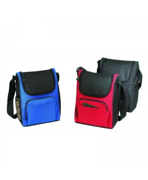 LB4030   Deluxe Insulated Poly Lunch Bag with Adjustable Shoulder Strap, Multiple Pockets