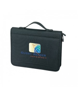 PF1075   Executive Writing Padfolio with Binder Zipper and Carrying handle, 1.5" Ring