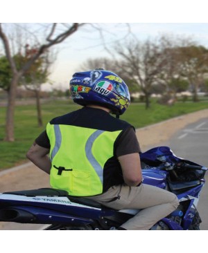 SRBV3500   Outdoor Night-Vision Safety Reflective Body Vest Neon Green/Black