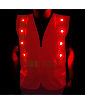 SV-LED-2270   Safety Vest Class 2 Compliant with LED Lights with Reflexite PVC Reflectives