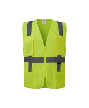 SV2100   ANSI Class 2 Surveyor Safety Vest Neon Green/ Yellow