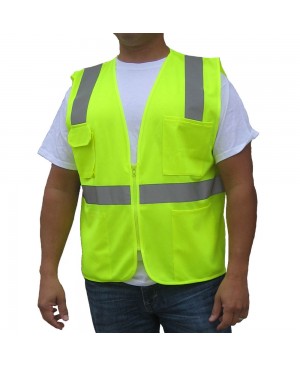 SV2100   ANSI Class 2 Surveyor Safety Vest Neon Green/ Yellow