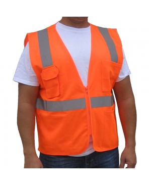 SV2200  ANSI Class 2 Surveyor Safety Vest Orange 