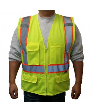 SV4550   Safety Vest Class 2 Compliant with X-Back Neon Green/ Yellow 