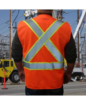 SV4650   Safety Vest Class 2 Compliant with X-Back Neon Orange
