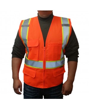 SV4650   Safety Vest Class 2 Compliant with X-Back Neon Orange