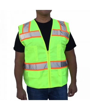 SV5500   ANSI Class 2 Surveyor Safety Vest With "X" Reflective Striping on Back